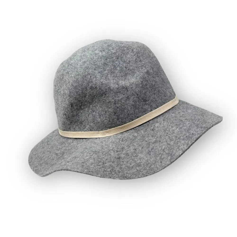 Old Navy Round Crown Gray Wool Floppy Hat Women’s Small/Medium